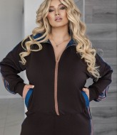 Трикотажный костюм с джинсовыми вставками VOJ-345A850