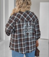 Рубашка свободного кроя со стразами VOJ-1072A550