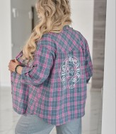 Рубашка свободного кроя со стразами VOJ-1072A550