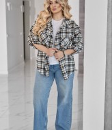 Рубашка свободного кроя со стразами VOJ-1072A550