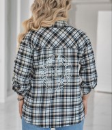 Рубашка свободного кроя со стразами VOJ-1072A550