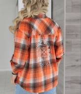 Рубашка свободного кроя со стразами VOJ-1072A550