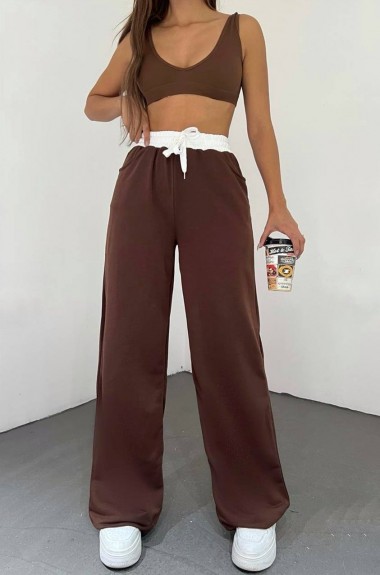 Спортивні штани с білим поясом DMP-A7129A260 Спортивні штани с білим поясом DMP-A7129A260