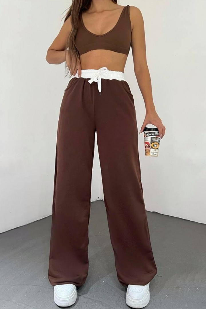 Спортивні штани с білим поясом DMP-A7129A260