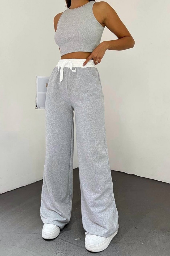 Спортивні штани с білим поясом DMP-A7129A260