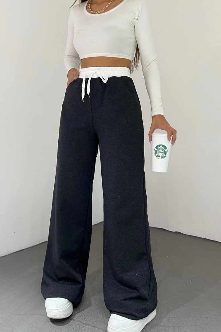 Спортивні штани с білим поясом DMP-A7129A260