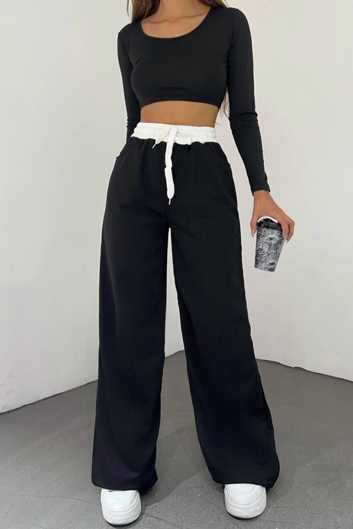 Спортивні штани с білим поясом DMP-A7129A260