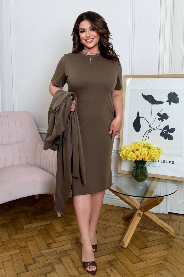 Кардиган на запах з поясом і сукня AD-7952.1A380