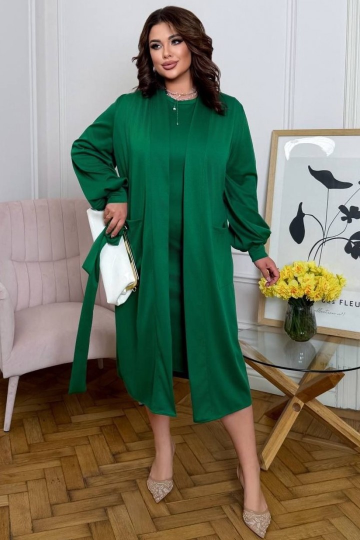 Кардиган на запах з поясом і сукня AD-7952.1A380