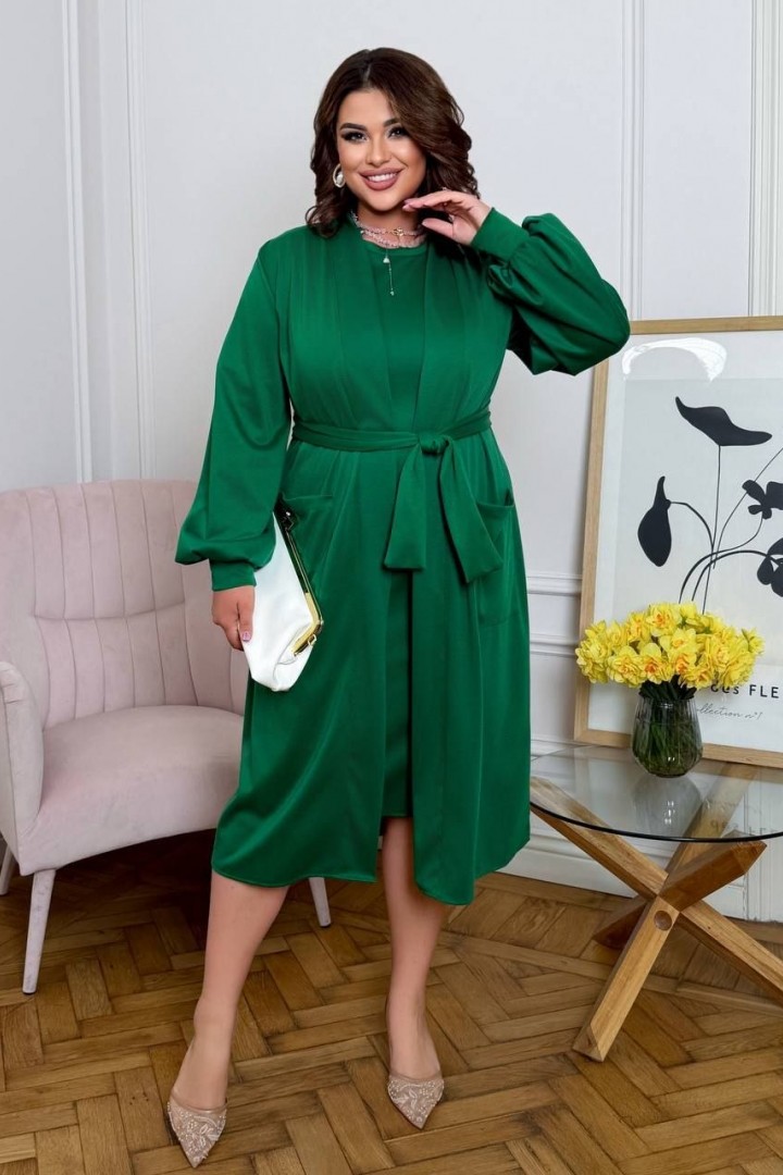 Кардиган на запах з поясом і сукня AD-7952.1A380