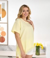 Льняная футболка с кружевом IB-1155A460