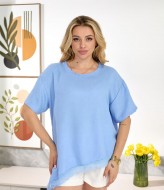 Льняная футболка с кружевом IB-1155A460