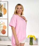 Льняная футболка с кружевом IB-1155A460