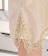 Льняная футболка с кружевом IB-1155A460