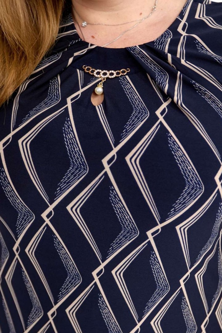 Элегантное платье с геометрическим принтом LISA-261A490