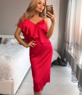 Шелковое платье с открытой спиной NJ-OG-218A400