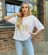 Футболка с пайетками AMU-2438A200