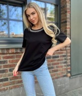 Футболка с камнями AMU-2351A300