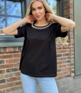 Футболка с камнями AMU-2351A300