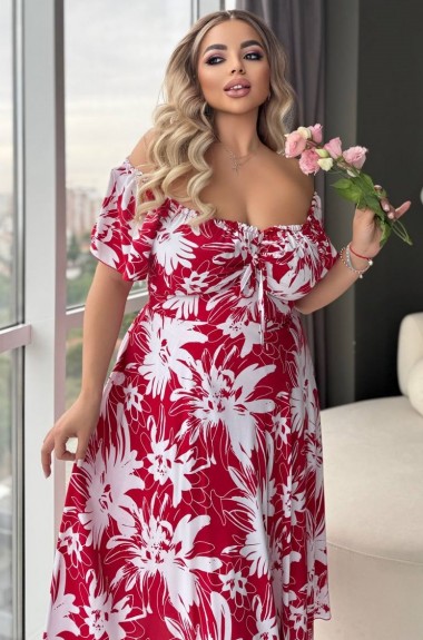 Платье с завязками на груди YM-05820.43A12 Платье с завязками на груди YM-05820.43A12