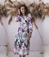 Шелковое платье с принтом NJ-IVP-3120A800