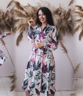 Шелковое платье с принтом NJ-IVP-3120A800