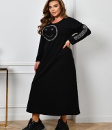 Платье черное со стразами ZP-1271A520