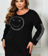 Платье черное со стразами ZP-1271A520