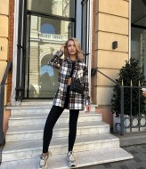 Клетчатая рубашка теплая TS-425A550