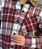 Клетчатая рубашка теплая TS-425A550