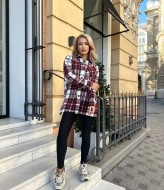 Клетчатая рубашка теплая TS-425A550