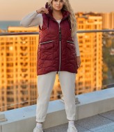 Жилет женский с капюшоном KYB-21215A23