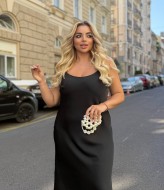 Атласное платье комбинация  AB-248A17