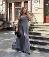 Атласное платье комбинация  AB-248A17