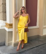 Атласное платье комбинация  AB-248A17