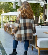 Пальто в клетку короткое MAX-923A1400