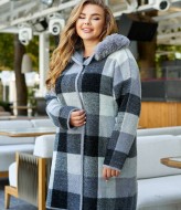 Пальто в клетку короткое MAX-923A1400