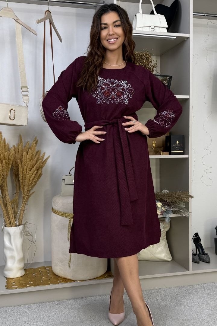 Изысканное вельветовое платье RANI-538A550