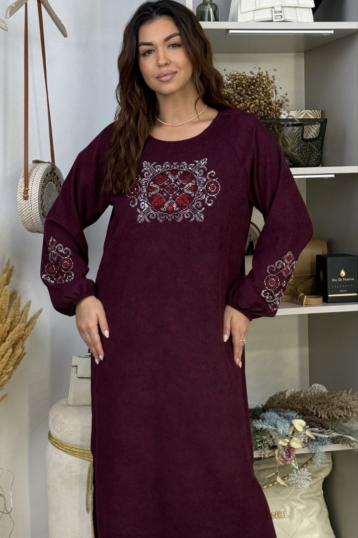 Изысканное вельветовое платье RANI-538A550