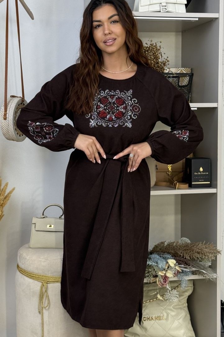 Изысканное вельветовое платье RANI-538A550