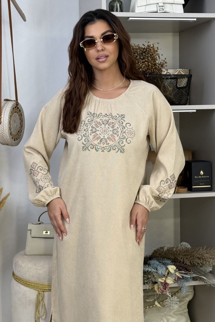 Изысканное вельветовое платье RANI-538A550