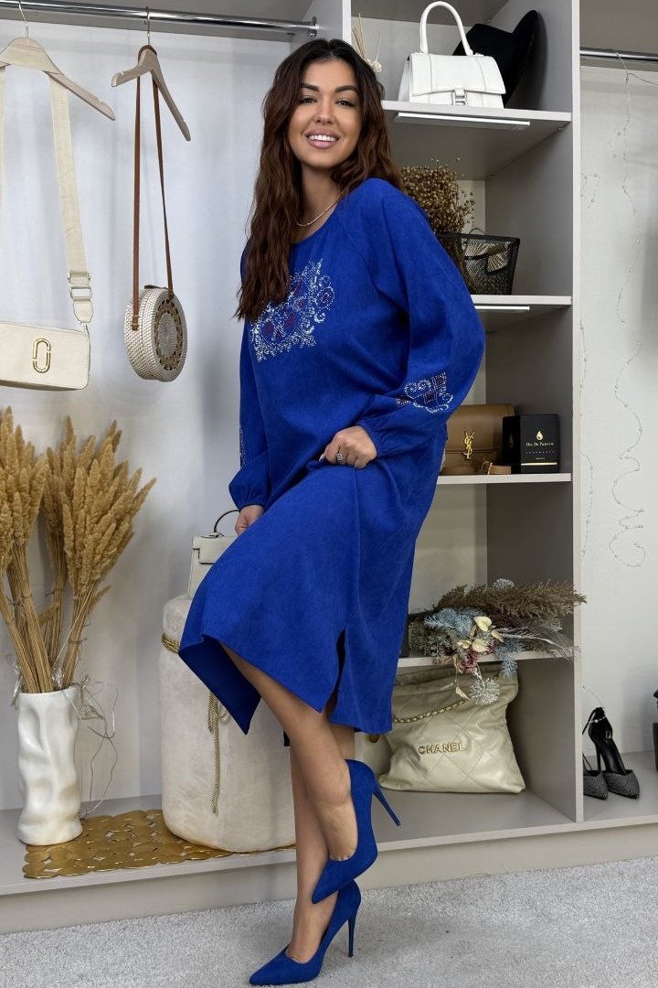 Изысканное вельветовое платье RANI-538A550