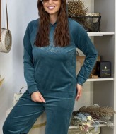Велюровый костюм с камешками RANI-537A580