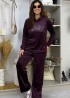 Велюровый костюм с камешками RANI-537A580