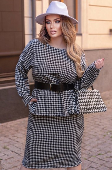Твидовый костюм с юбкой SMO-1255A20