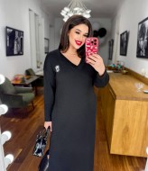 Трикотажное платье с разрезами GR-8389A560