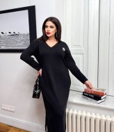 Трикотажное платье с разрезами GR-8389A560