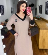 Трикотажное платье с разрезами GR-8389A560