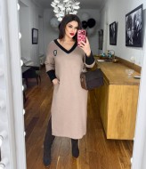 Трикотажное платье с разрезами GR-8389A560