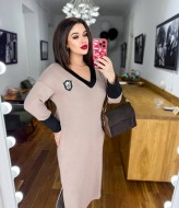 Трикотажное платье с разрезами GR-8389A560